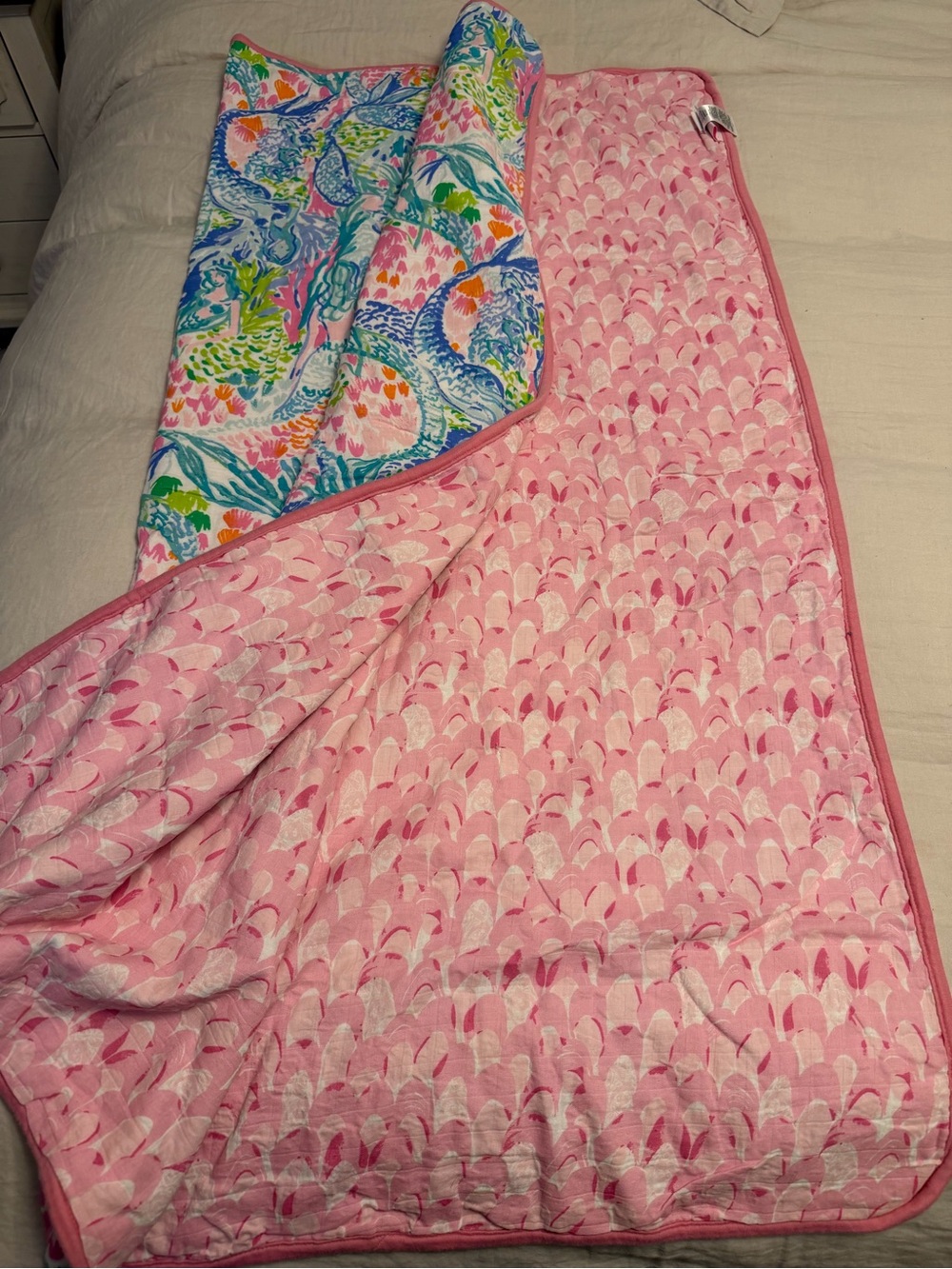 Lilly Pulitzer Pink Multicolor Kids Blanket - Picture 2 of 4